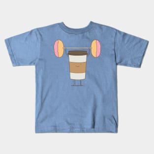 strong coffee workout Kids T-Shirt